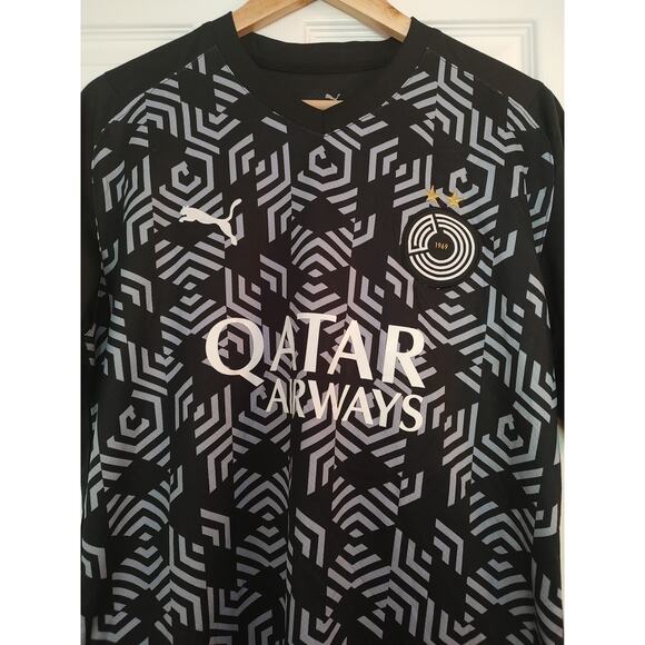 Men's AL SADD Sports Club SC Puma Black Soccer Jersey Qatar - Large - Picture 2 of 6